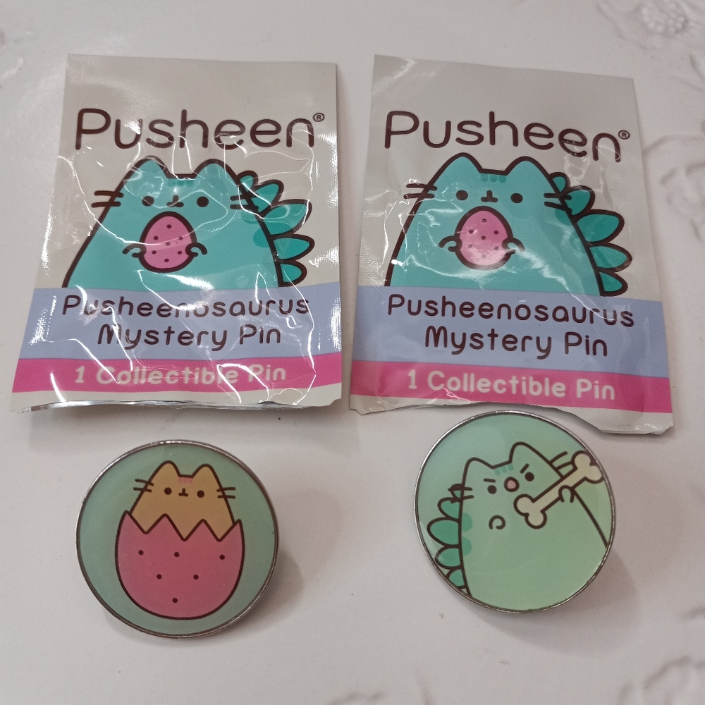 Pusheen Pusheenosaurus Dinosaur Pins